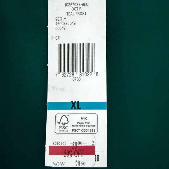 JONES NEW YORK Signature Silky Green Blouse - Draped Neckline - Size XL - NWT - Picture 4 of 4